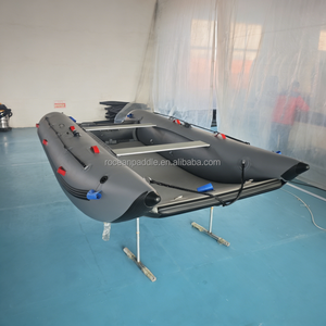 Catamaran gonflable à <span class=keywords><strong>prix</strong></span> direct usine, 330-430 cm, avec plancher pneumatique, pliable, mini bateau pour la pêche et la plongée - Product Image 4