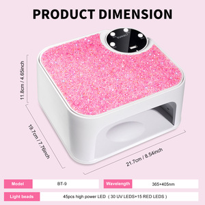 Lampe à ongles multifonctionnelle transfrontalière à brancher, haute puissance, double main, <span class=keywords><strong>UV</strong></span>/LED, rotation à 360°, 6 LED, chargement USB, incrustation de diamants - Product Image 3