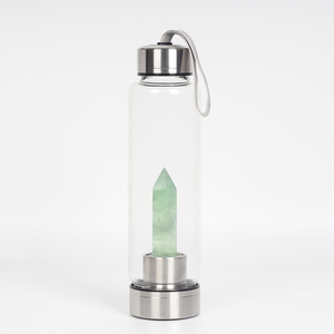 Bouteille d'eau en cristal <span class=keywords><strong>de</strong></span> verre infusée d'élixir <span class=keywords><strong>de</strong></span> pierres précieuses naturelles en gros, pierres <span class=keywords><strong>de</strong></span> quartz pour la guérison, autres artisanats en cristal - Product Image 5