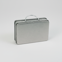 Boîte à lunch rectangulaire artisanale avec poignée, impression offset, logo personnalisé JH, différents styles