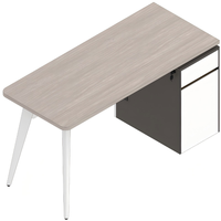 Bureau de travail moderne en bois, qualité E0, écologique, style industriel