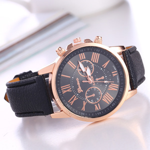 Reloj al por mayor de estilo clásico popular, reloj con correa para mujer, <span class=keywords><strong>piel</strong></span> de cuarzo Geneva con escala de reloj de moda para mujer - Product Image 1