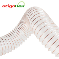 Conduit PU Tuyau en polyuréthane transparent Conduit flexible en Pu Tuyau de conduit d'air renforcé en fil d'acier plaqué cuivre