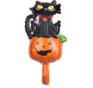 Mini <span class=keywords><strong>Halloween</strong></span> thème feuille ballon citrouille fantôme araignée <span class=keywords><strong>squelette</strong></span> chauve-souris hibou sorcière en forme de feuille ballons pour <span class=keywords><strong>Halloween</strong></span> fête déco - Product Image 2