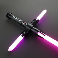 Sabres laser Nexus RGB Baselit XENO3.0 avec poignée métallique améliorée en pixels, crossguard, changement de couleur infini, lame de 3 mm d'épaisseur