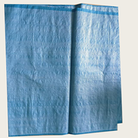 Sacs en polypropylène tissé PP de 50 kg, 100 kg, 120 kg, sacs en polypropylène à rayures blanches et bleues pour l'emballage du maïs, du riz et des engrais