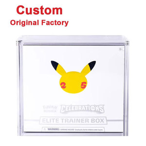 Custom Uv-proof Acrylic Booster Box TCG Elite Trainer Box Acrylic Pokemon ETB Display Case Strong <strong>Magnetic</strong> Collection Protector - Product Image 1