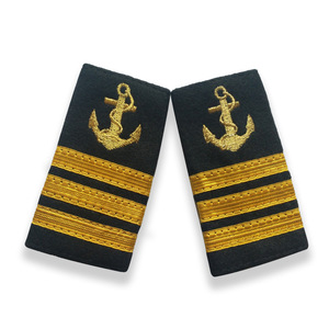 Epaulettes Suaves de Capitán Marino, Epaulettes con Ancla Marina, Uniformes Personalizables, Epaulettes con Cinta India - Product Image 5