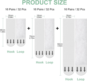Kit de crochets adhésifs robustes pour accrocher les tableaux sans dommages, 3 tailles, sans clous, pour la fixation des cadres - Product Image 4