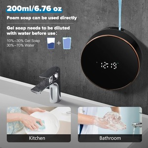Distributeur automatique de <span class=keywords><strong>savon</strong></span> mousse ABS, écologique, pour hôtel, mural, rechargeable, sans contact, réglable, batterie au lithium, plastique - Product Image 6