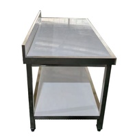 Table de travail commerciale à pieds carrés pour la préparation des aliments, en acier inoxydable 304 201, pour restaurant
