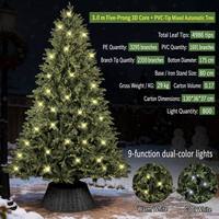Künstlicher Weihnachtsbaum mit Weihnachtsbeleuchtung Zubehör Vollständig Geformte Weihnachtsdekoration für Zuhause Innenbereich Feiertagsdeko