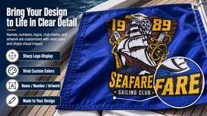 Drapeaux de bateau personnalisés, fanions nautiques personnalisés pour yachts et usage maritime - Product Image 4