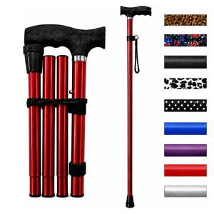 Bastón de Senderismo Plegable de 3 Secciones, Ajustable, de Aleación de Aluminio, con Punta de Goma, Capacidad de 150 lb, para Trekking y Camping, Venta al Por Mayor - Product Image 1