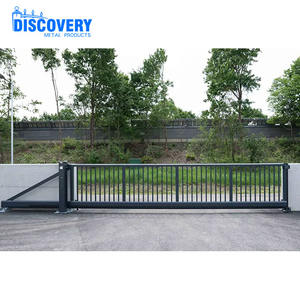 Puertas Correderas Automáticas en Voladizo, Puerta Principal de Entrada Lineal de Aleación de Aluminio Eléctrica Comercial, Diseño para Patio y Villa - Product Image 1