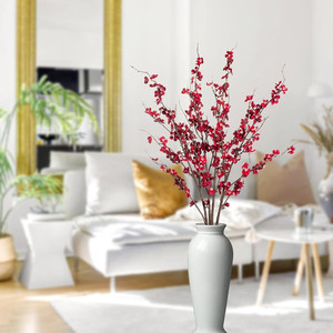 Fleurs artificielles en soie de prunier rouge 30cm-100cm pour décorations de mariage - Product Image 2