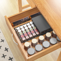 Étagère de rangement multifonctionnelle en acier au carbone durable pour capsules de café avec tiroir coulissant, organisateur de présentation pour la maison et le bureau