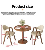 Design moderne nordique Simple loisirs petite Table en MDF noyer café Table à manger ensemble hôtel bureau réception négociation réunions