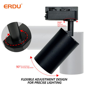 Nouveau luminaire sur rail moderne en fer avec LED GU10/GU5.3/MR16 à 2 fils pour l'éclairage commercial des supermarchés et des bureaux - Product Image 1