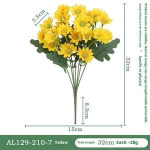 <b>Artificial</b> <b>Small</b> Daisy <b>Flower</b> Bouquet Handmade Faux Floral Fake <b>Flowers</b> For Home Bedroom Wedding Party Scene Layout Decoration - Product Image 6