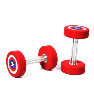 Captain Series Captain America Bouncer Round Rubber Coated Home Gym and Professional Use Fixed Dumbbells