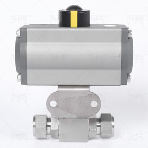 Vanne à boisseau sphérique pneumatique en acier inoxydable à commande manuelle, filetage interne pour fluides gazeux - Product Image 3