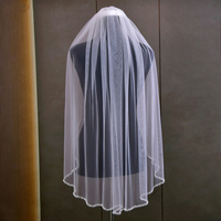 Voile de mariée lourd brodé de perles pour femmes, voiles de mariée faits à la main, voile de mariée en cristal brodé de perles