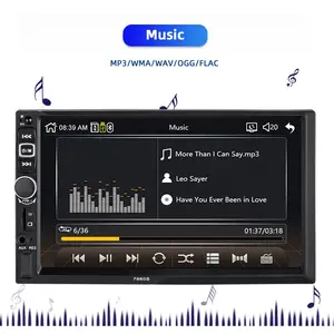 7 Universal Tela de Toque Polegadas 2 Din Rádio Leitor de Áudio Do Carro Carplay MP5 Estéreo