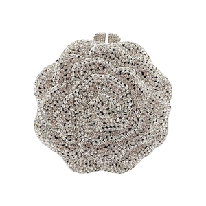 Cartera <span class=keywords><strong>de</strong></span> Mano <span class=keywords><strong>de</strong></span> <span class=keywords><strong>Noche</strong></span> para Mujer <span class=keywords><strong>de</strong></span> Metal con Pedrería y Cristales para Bodas y Cenas - Bolso <span class=keywords><strong>de</strong></span> Mano Cuadrado <span class=keywords><strong>de</strong></span> Diamantes para Novia - Product Image 3