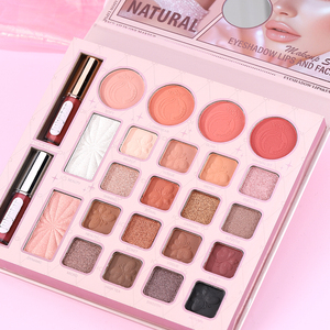 ชุดเครื่องสำอาง 3 in 1 ยอดขายดีที่สุด สำหรับตา ปาก และใบหน้า พาเลทอายแชโดว์ 24 สี ชิมเมอร์และแมท ติดทนนาน ใช้งานง่าย - Product Image 5