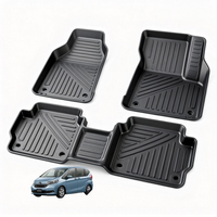 Tapis de sol intérieurs TPE toutes saisons antirouille pour Honda Jazz Fit Shuttle 2008-2013 (conduite à droite) et tapis de coffre