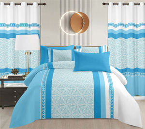 Juego de Sábanas de Microfibra LILIANNA de <span class=keywords><strong>8</strong></span> Piezas con Cortinas, Sensación Suave, Tamaño King, Precio Económico al por Mayor, Juego de Sábanas de <span class=keywords><strong>8</strong></span> Piezas - Product Image 6