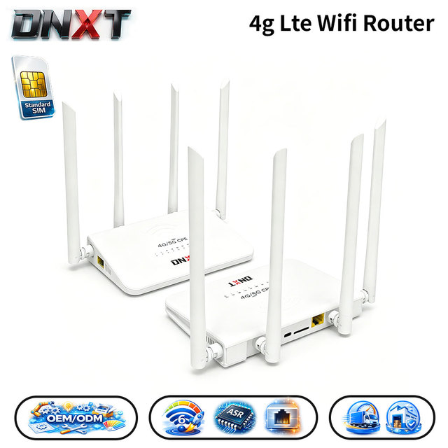 DNXT 4g Lte Wifi Router LTE Cat4 2.4GHz Wifi 6 Router 300Mbps USB Type-C 4g Sim Router WAN/LAN ASR1803 4g Cpe Office Use