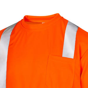 Camisa de Seguridad de Alta Visibilidad con Bolsillo, Ropa de Trabajo Reflectante para Hombre, Certificación ANSI/ISEA 107, 100% Poliéster - Product Image 6