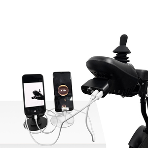 KSM-L02 Universal Mounted LED Lights for Wheelchairs <b>3</b> <b>Pin</b> XLR Head Electric Wheelchair Headlight with USB Port Phone Charger - Product Image 3