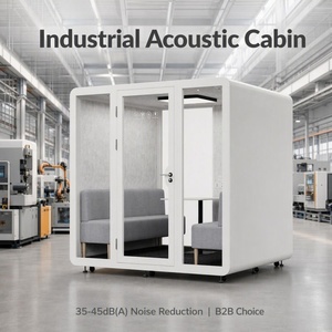 Cabina de Reuniones Modular Insonorizada para Oficina, Estructura de Acero Cromo-Molibdeno, Cabina Acústica de Privacidad para Espacios Abiertos Interiores - Product Image 1