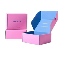 Caja de Cartón Corrugado Rosa de Lujo Personalizada, con Tapa Plegable y Protección UV, para Regalos y Comercio Electrónico