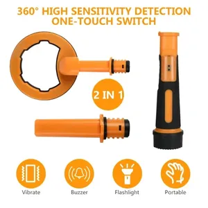 Detector de Metales Portátil 2 en 1, Inducción de Pulso, Impermeable, Naranja/Negro, Buscador de Tesoros - Product Image 5