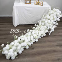 Populaire 2m Long Fleur Coureur pour Autre Décoration Blanc Rose Babybreath Fleur Artificielle Pantalon Arrangement Escalier Décoration
