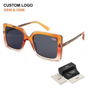 New Trending Oversized Square Frames Sunglasses Custom Logo Promotion Shades Fashion Brand Designer Women Sun Glasses - Product Image 1