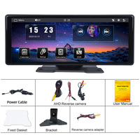 Moniteur portable H505F pour voiture, écran CarPlay 10,26 pouces, caméra embarquée sans fil CarPlay Android avec affichage DVR