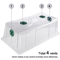 Kit de clonage de graines en dôme en plastique PET haute transparence, couvercle de germination, dôme d'humidification, propagation de semis de jardin, usage domestique 54x28x17cm