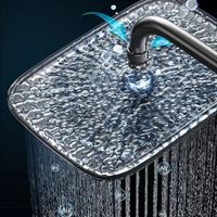Nouveau Ensemble de douche mural carré effet pluie, mitigeur de baignoire monocommande en aluminium anodisé brossé avec débit régulé, pour villas et hôtels
