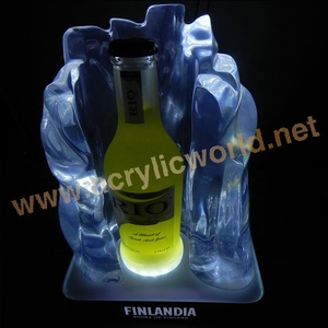 แท่นวางขวดไวน์อะคริลิคแบบสั่งทำพิเศษ พร้อมไฟ LED สำหรับบาร์และคลับ - Product Image 3