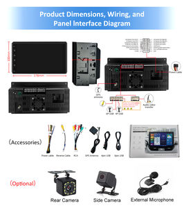 Reproductor de DVD para coche retráctil Universal portátil <span class=keywords><strong>Android</strong></span> 11 DE 10 pulgadas, pantalla Carplay, Radio Estéreo para Jazz Chery 7,1 Prius Crv - Product Image 3