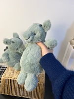Peluche Lapin Timide Enchanté Bonnie 31cm, Animal en Peluche Fantaisiste Garde-terre en Coton PP pour Décoration de Crèche, Sac Anti-poussière Offert