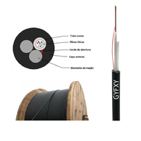 Prix usine GYFXY Câble à fibres optiques à 2 noyaux SM/MM G652D Câble à fibres optiques GYFXY pour intérieur/extérieur