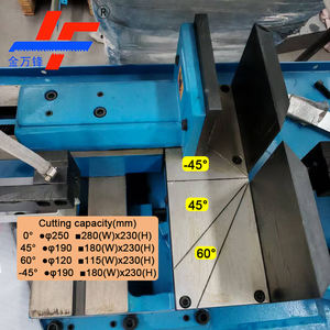 Scie à ruban <span class=keywords><strong>manuelle</strong></span> pour coupes angulaires G4025B, étau <span class=keywords><strong>de</strong></span> coupe angulaire, régulation <span class=keywords><strong>de</strong></span> <span class=keywords><strong>vitesse</strong></span> progressive, 0 à 60 degrés - Product Image 2