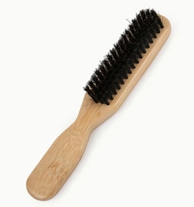 Brosse à barbe lisse en poils de sanglier doux/moyen cheveux polonais barbe queue de cheval créer une <span class=keywords><strong>coiffure</strong></span> sans frisottis adaptée femmes hommes - Product Image 6