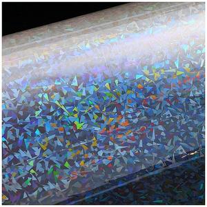 330mm*200m Soft 3D Hologram Transparent PET BOPP Hot Thermal Lamination Film Roll Broken Glass Holographic Transparency <b>Computer</b> - Product Image 2